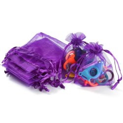 Schmuckbeutel, lila, Organza 7x9 cm, 20 Stk.