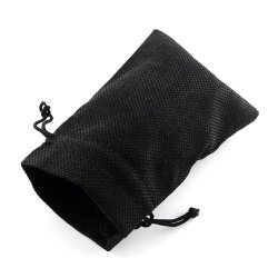 Schmuckbeutel, Jute, schwarz, 14x10 cm, 10 Stk