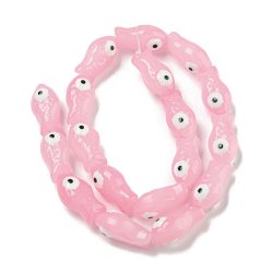 Glasperle, Fisch, rosa, 21x11x8 mm, 2 Stk.