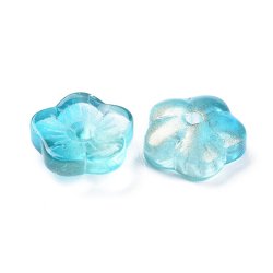 Blume, Glasperle, verschiedene Farben, Durchmesser 8 mm, 10 St�ck