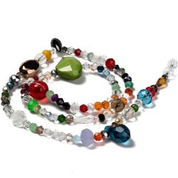 Glasperlenmix, kleine perlen, ganzer Strang, mix farben, 2-6x2-8 mm, 90-100 St&uuml;ck.