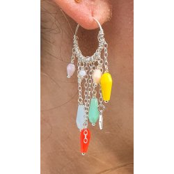 Glastropfen, facettiert, lange Perlenkette, gr&uuml;n, 10x4 mm, ca. 72 St&uuml;ck