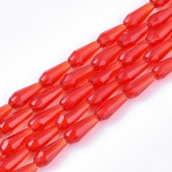 Himmelskristall, Tropfen, rot, 9-10x4mm, 6 Stck