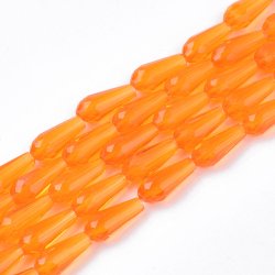 Himmelskristall, Tropfen, orange, 9-10x4mm, 6 St&uuml;ck