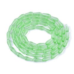 Himmelskristall, Tropfen, hellgr&uuml;n, 9-10x4mm, 6 St&uuml;ck.