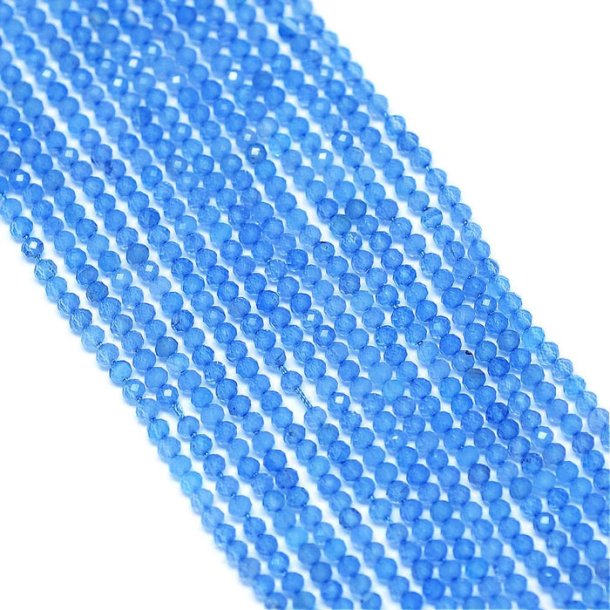 Celestial, whole strand, strong blue faceted, round, 2 mm. 170 pcs.