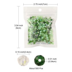 Celestial Kristall, facettiert, rund, gemischte grne Farbtne, 4 mm, ca. 500 Stck