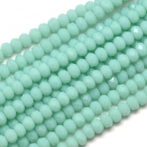 Celestial Kristall, ganzer Perlenstrang, helles türkis, Rondell, 4x3 mm, 120 Stk.