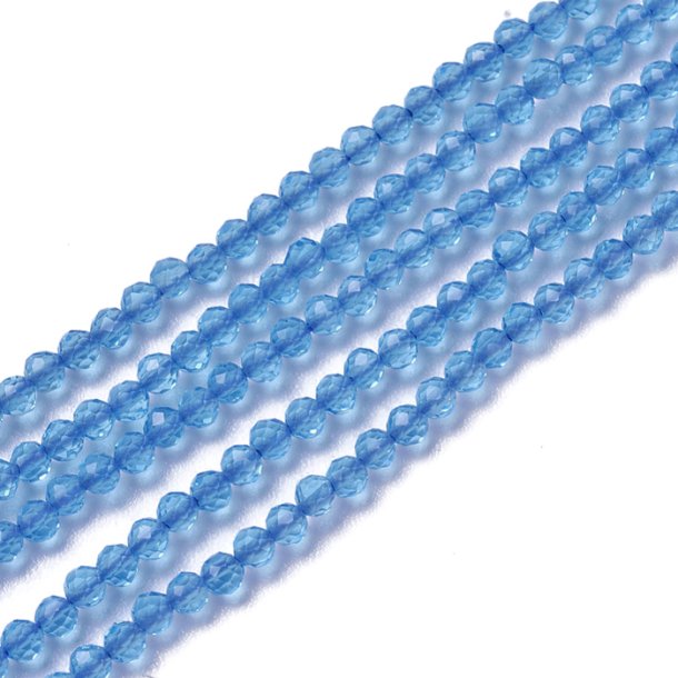 Celestial crystal, complete strand, sky blue, 2x2 mm, approx. 180pcs.
