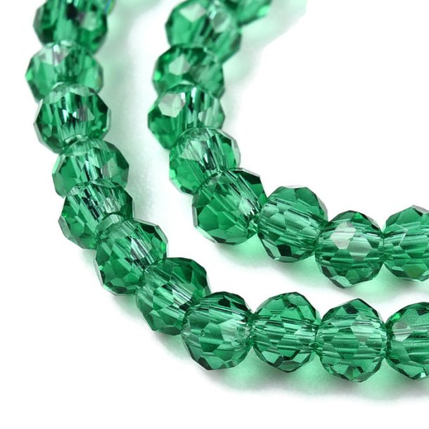 Celestial, whole strand, emerald green, faceted rondelle, 2.5x2 mm, approx. 153 pieces