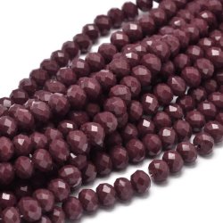 Himmelskristall, ganzer Strang, dunkelrot/violett, undurchsichtig, 8x6 mm, ca. 70 Stck