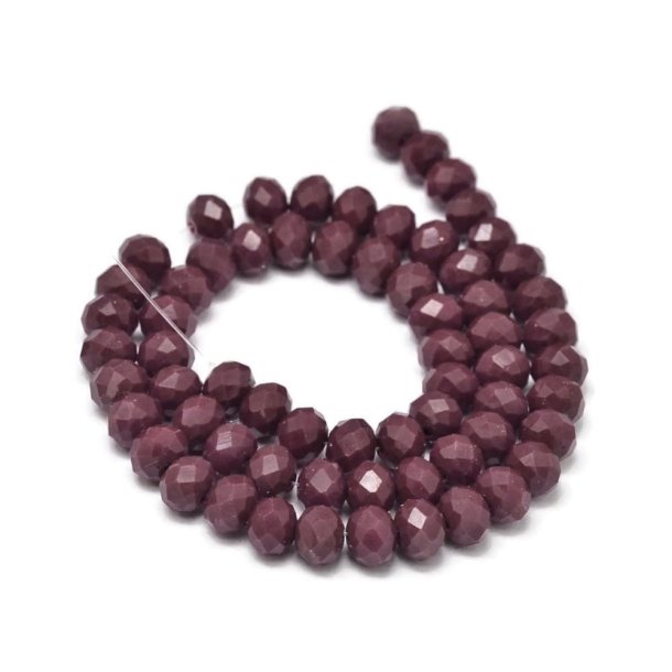 Celestial crystal, full strand, Dark red/purple, opaque, 8x6 mm, approx. 70 pcs