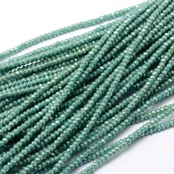 Celestial-Kristall, ganzer Strang, aquamarinblau, 3x2mm, ca. 140 Stck