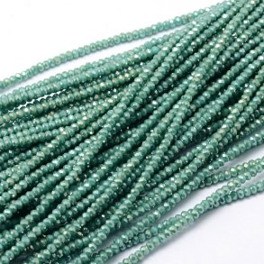 Celestial-Kristall, ganzer Strang, aquamarinblau, 3x2mm, ca. 140 Stck