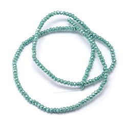 Celestial-Kristall, ganzer Strang, aquamarinblau, 3x2mm, ca. 140 Stck