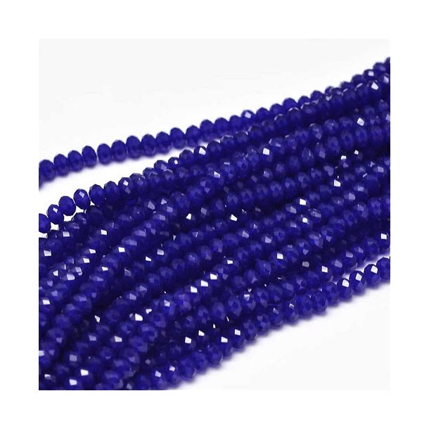 celestial crystal, complete strand, opaque, dark blue, 3.5x2.5 mm, 120pcs