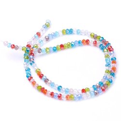 Celestial, ganzer Strang, gemischte Farben, klein, 3x2 mm, 140 Stk.