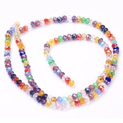 Celestial, ganzer Strang, gemischte Farben AB, klein, 4x3 mm, ca. 95 Stk.