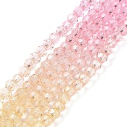 Himmelskristall, ganzer Strang, orange/gelb/rosa, 4x4 mm, ca. 92 Stk.