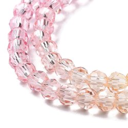 Himmelskristall, ganzer Strang, orange/gelb/rosa, 4x4 mm, ca. 92 Stk.