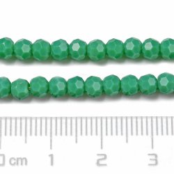 Himmelskristall, ganzer Strang, undurchsichtig, t�rkisgr�n, rund, 4,5x3,5mm, ca. 88 Stk.