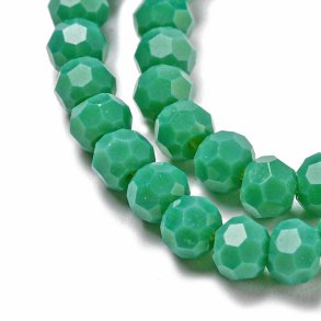 Himmelskristall, ganzer Strang, undurchsichtig, t�rkisgr�n, rund, 4,5x3,5mm, ca. 88 Stk.