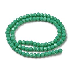 Himmelskristall, ganzer Strang, undurchsichtig, t�rkisgr�n, rund, 4,5x3,5mm, ca. 88 Stk.