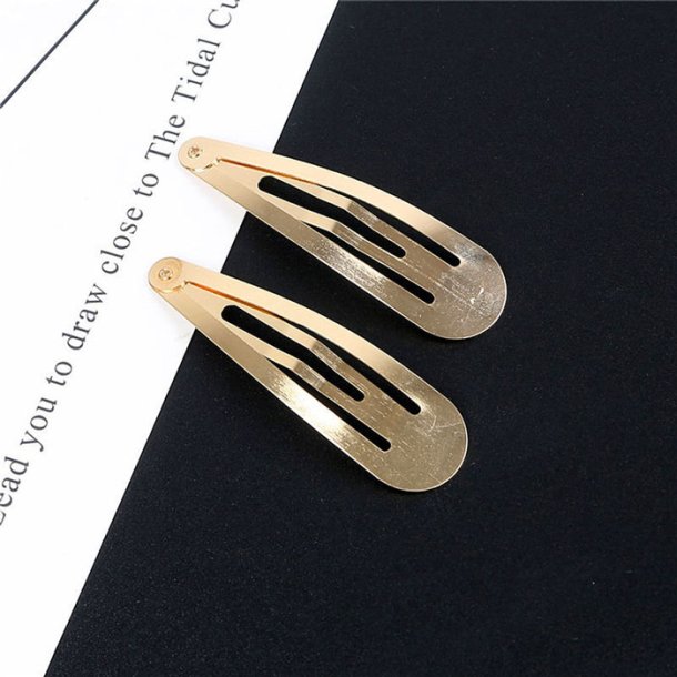 Hair clip, classic, gold-plated, 70x20 mm, 4 pcs