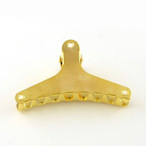 Haarspange, goldenes Messing, gro�, 78x43 mm, 2 Stk.