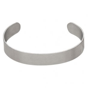 Armreifen, M, offen, verstellbar, matter Stahl, Breite 10 mm, 1 Stk.