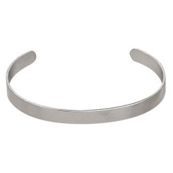 Armreifen, offen, M, verstellbar, matter Stahl, Breite 6 mm, 1 Stk.