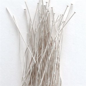 Nietstifte mit Plttchen, Silber, 45x0,50x1,5 mm, 100 Stk.