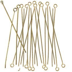 Grokauf, senstifte, Perlenstab mit se, vergoldetes Silber, 45x0,5 mm, 100 Stk.