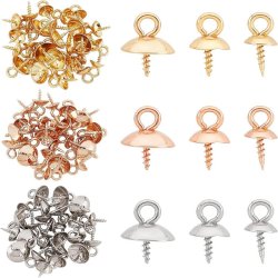 Stiftsken st, stifter med gevind og skl, 3 sklstrrelser, 3 farver, i alt 90 stk.