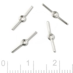 Doppel-Stiftse, mit se in der Mitte, Silber, 12,5x0,8 mm, 4 Stk.
