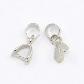 1x STERLING SILVER BRIGHT PENDANT PINCH BAIL CLASP for Thick Pendant #2906 1x STERLING SILVER BRIGHT PENDANT PINCH BAIL CLASP for Thick Pendant #2906