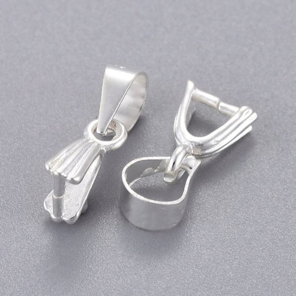 Ice-Pick Bail, small, silver-colored brass, length 13mm, 4pc