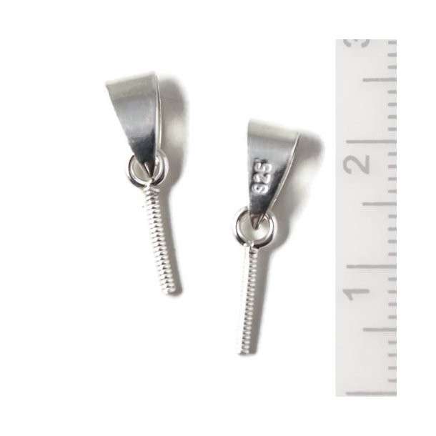 Eyepin with bail, screw pin, sterling silver, 18x1,2mm, 1pc.