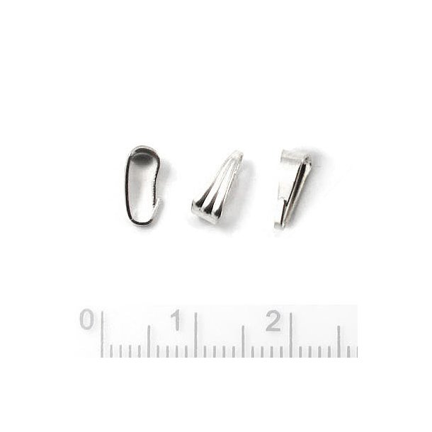 Bail for pendant, Sterling silver, 8x3x4mm, 2pcs.