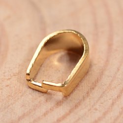 Haken, vergoldeter Stahl, 8x6 mm, 2 Stk.