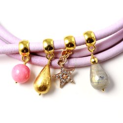 Bandring, rund, blank, schwarz mit se und 5,2 mm Loch, 10 Stk