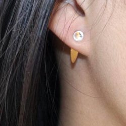 Versilbertes Messing, spitz, oval, 15x4 mm, 10 Stk.