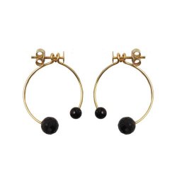 Onyx Perle, angebohrt, facettiert, rund, A-grade, 6 mm, 2 Stk.