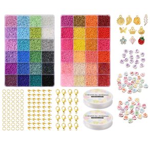 3mm Seed Beads+6mm Polymer Clay Flat Beads For Bracelet Making Diy Beads  Accessories Set Mixed Beads Set For Jewelry Making Fg