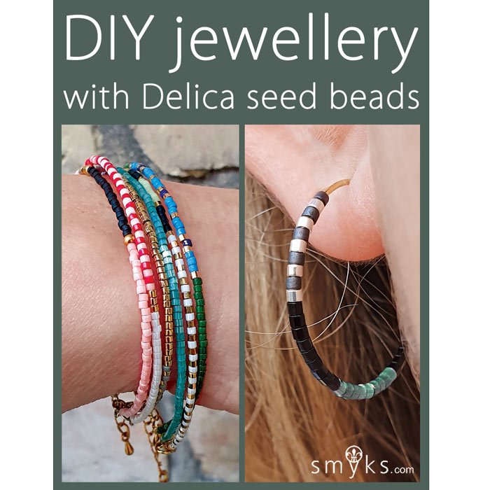 angivet tidligere kilometer Smykkesæt med Delica perle, lav selv smykker med seed beads.