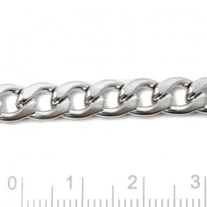 Ankerkette, stark, verdrehte Kettenglieder, Stahl, 7,5x5x1,4 mm, 50 cm