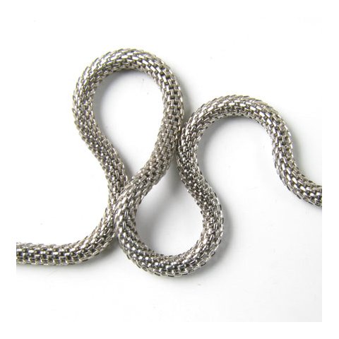 Slangeflet kæde, stål, tykkelse 3 mm, 1 meter. Ved flerkøb leveres altid i 1 stykke.