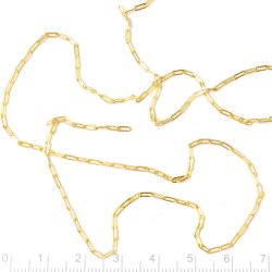 Figaro Ankerkette, vergoldetes Silber, lange glieder, Draht 0,3 mm, 50 cm