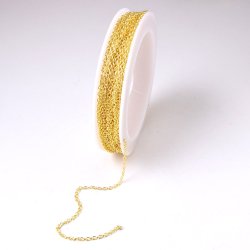 Ankerkette, AR35, ganze Spule, vergoldetes Messing, Drahtst�rke 0,35 mm, 10 m