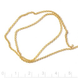 Erbsenkette, vergoldetes Silber, Gliedergre Auendurchmesser 1,5 mm, 50 cm.